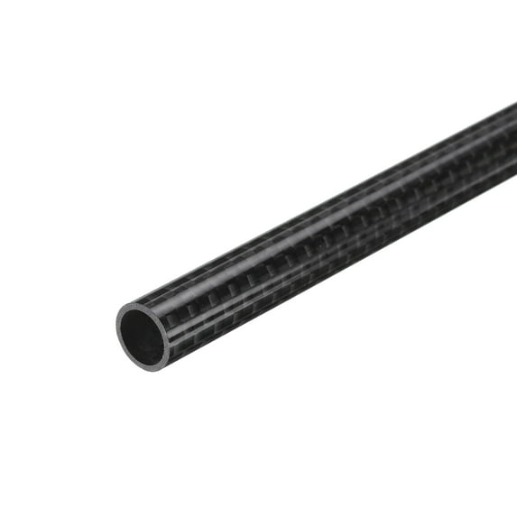 Uxcell 1Pcs Carbon Fiber Tubes 8 x 10 x 420mm Glossy Surface Rod 3K Roll Wrapped Round Tubing for RC Airplane