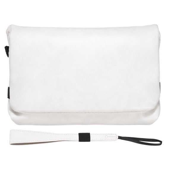 Uxcell 1Pcs Digital Camera Storage Bag, Nylon Polyester Multi-Purpose Small Portable Storage Bags for Photography CCD Machine Women Men Travel Cosmetic Clutch, White
