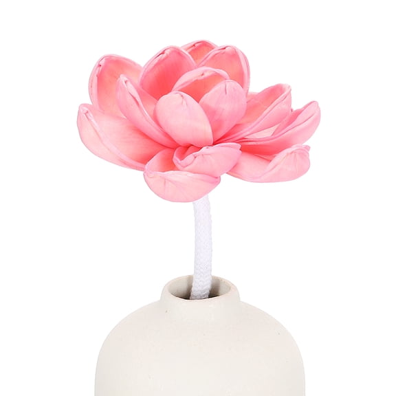 Uxcell 1Pcs Flower Scent Diffuser Sticks, 7.1 Inch Natural Oil Aroma Reed Diffuser Stick with Aromatherapy Lotus Flowers and Cotton Wick Decoration for Home Bathroom Meeting Room, Pink