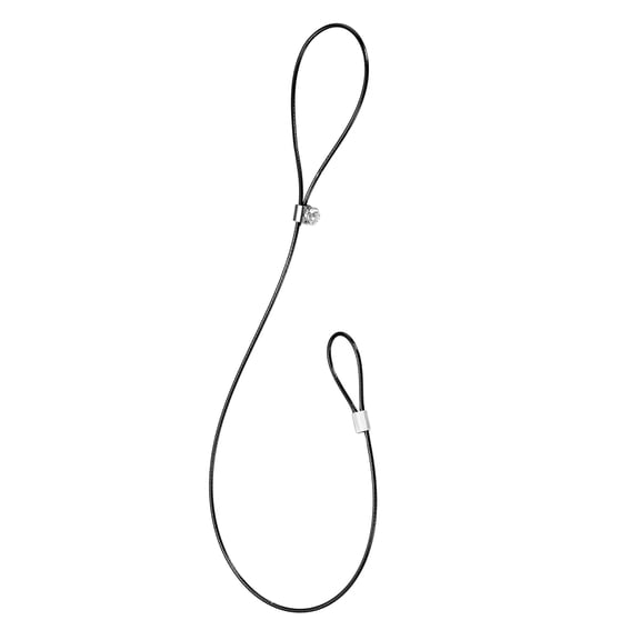 Uxcell 1Pcs Gate Latch Cable Pull, 15 Inch Stainless Steel Adjustable Gate Latch Pull String Fence Gate Lock Opener for Fences, Black