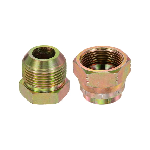 Uxcell 1Pcs JIC Hydraulic Caps & Plugs, 37 Flare Cap & Plug Kits Seal Hydraulic Hose Fittings Carbon Steel with Zinc Plating Fits JIC -16 (1-5/16"-12 UN) Fittings