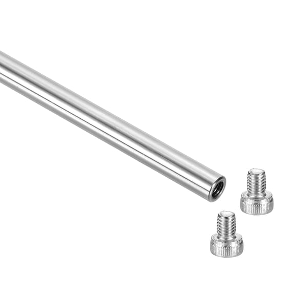 Uxcell 1Pcs Linear Motion Rod Shaft Guide, 6x450mm Case Hardened Chrome Plated Steel Rods for CNC Machine