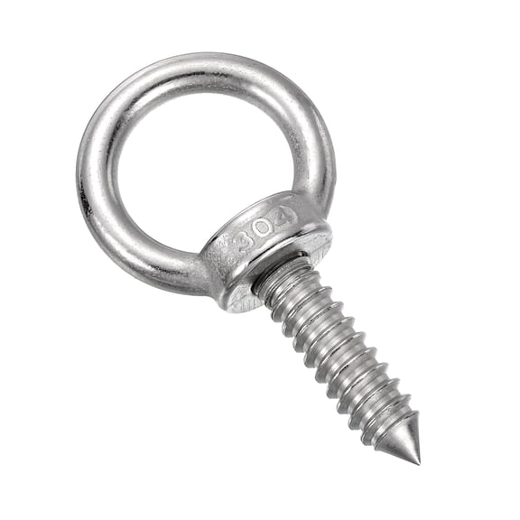 Uxcell 1Pcs M12x40mm Eye Hooks 3.4x2x2" 304 Stainless Steel Eye Bolts