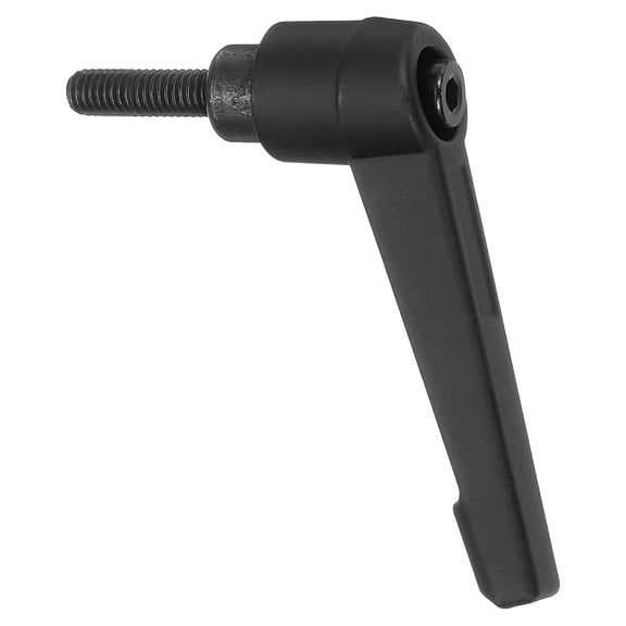 Uxcell 1Pcs M5 x 16mm Adjustable Knobs Handle Male Thread Push Button Ratchet Quick Release Locking Rotating Bolt for Lathe Machinery, Black