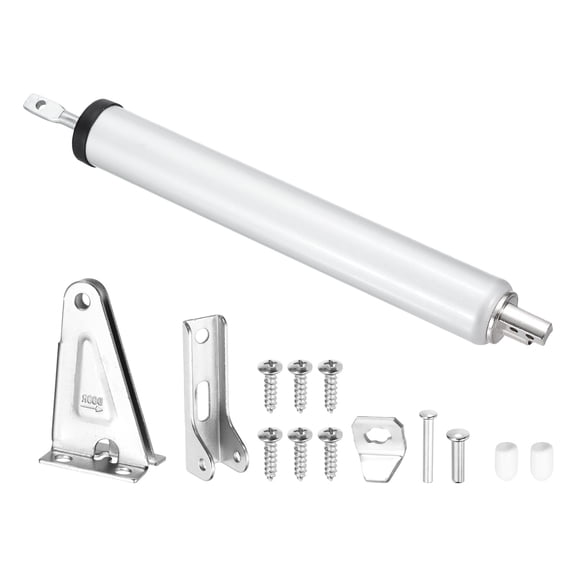 Uxcell 1Pcs Pneumatic Storm Door Closer, Metal Automatic Heavy Duty Fire Door Shock, Adjustable Window Closer Safety Closure with Hold Open Feature for Screen, Security Doors, Silver