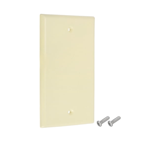 Uxcell 1Pcs Switch Plate Covers, Decorative ABS Outlet Cover, Paintable Electrical Wall Plug Light Switches Panel for Bathroom Bedroom Office, White(Blank)