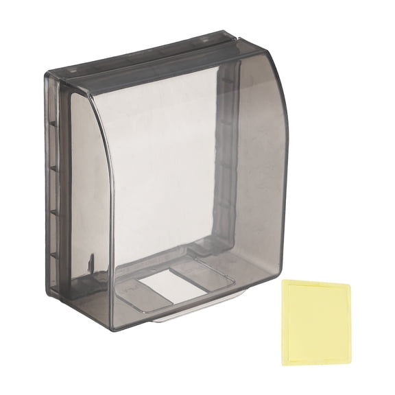 Uxcell 1Pcs Waterproof Electrical Outlet Cover 86-Type Protector Universal 1-Gang Wall Socket Protector Receptacle Cover for Bathrooms Outdoor Plug, Transparent Brown 4.09 x 3.94 x 1.77in