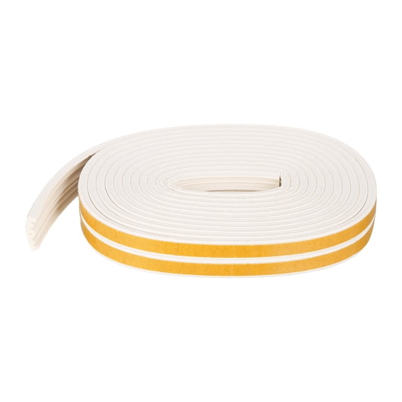 Uxcell 1Roll 2Pcs 23/64"x 5/32"x 10Ft EPDM Rubber Weather Seal Strip for Door Window, White