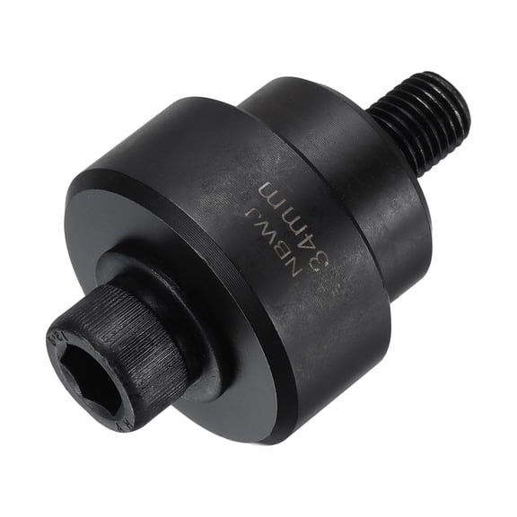 Uxcell 1Set Manual Knockout Hole Punch, 34mm/1.34" Sheet Metal Hole Cutter Conduit Punch Driver Die with Internal Hex Shank for Thin Steel Plate