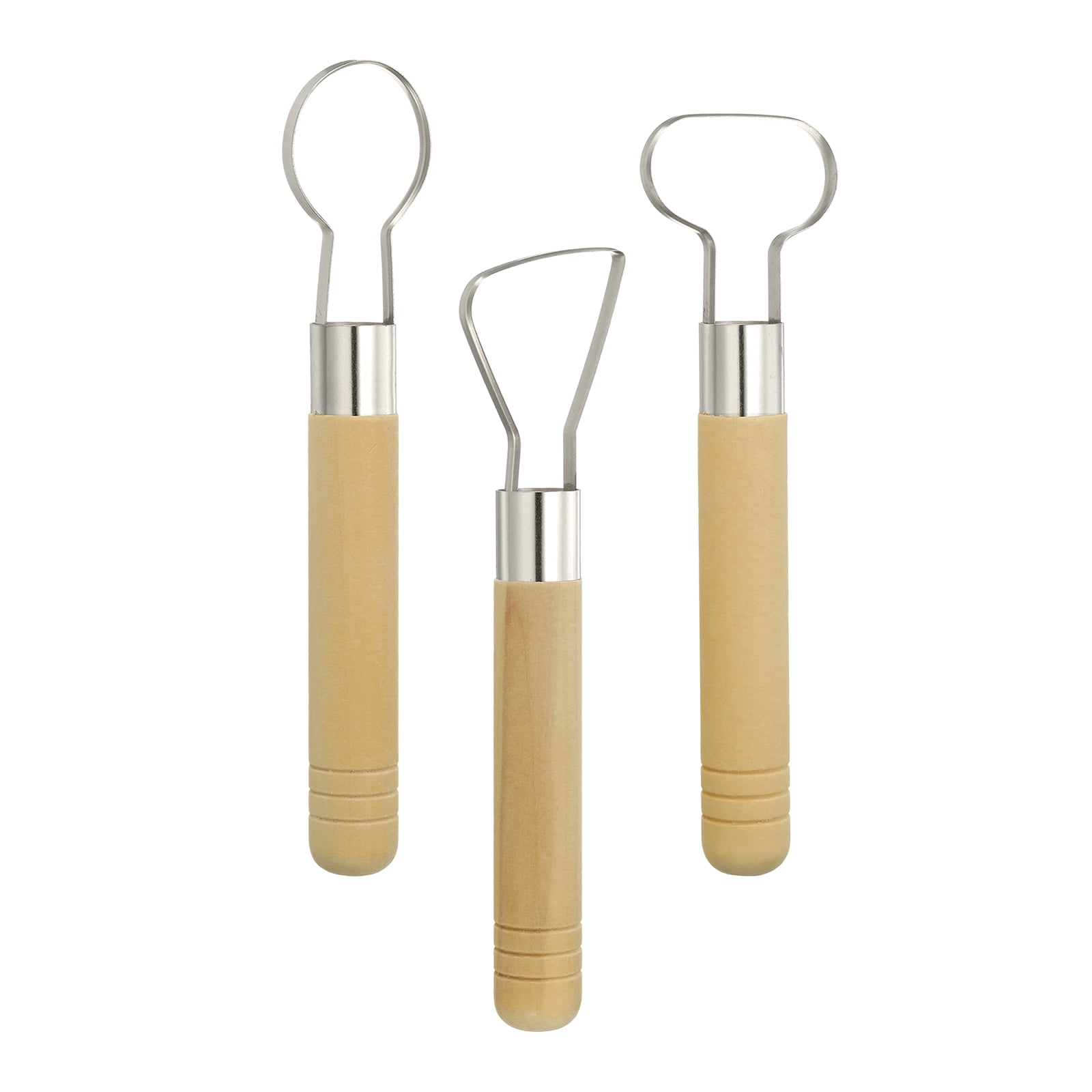 Uxcell 1Set Pottery Handle Making Tool, Pottery Cup Handle Shape Sculpture Scraper Clay Carving Trimming Clay Extruder Tool for Cup Making Ceramic Craft (3 Style)
