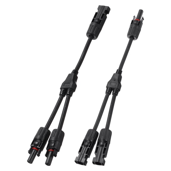 Uxcell 1Set Solar Panel Connector 2 to 1 Y Branch Parallel Adapter for 1000V IP67 Solar Panel Splitter