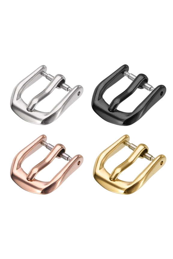 1Set Watch Band Replacement Buckle 10mm 316L Stainless Steel Clasp, for Leather Canvas Watch Bands