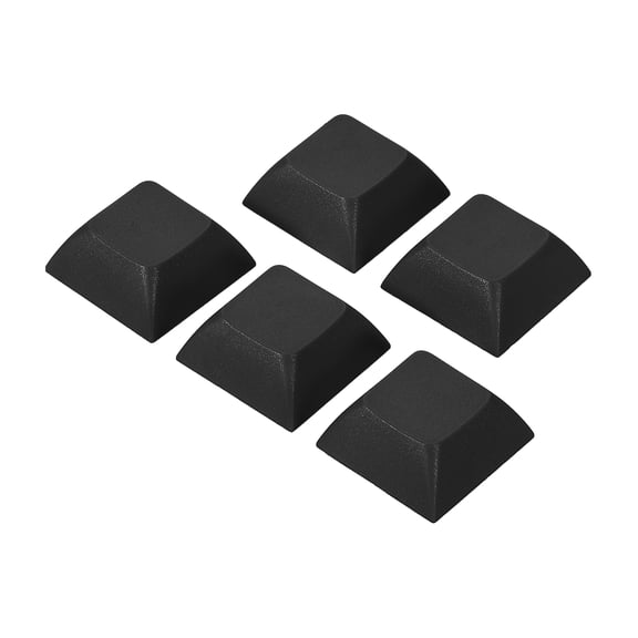 Uxcell 1U Blank Keycaps PBT Universal Keyboard Replacement Accessories for MX Mechanical Keyboard, Black 5 Pack