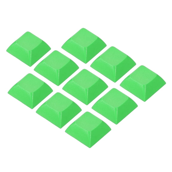 Uxcell 1U Blank Keycaps PBT Universal Keyboard Replacement Accessories for MX Mechanical Keyboard, Green 10 Pack