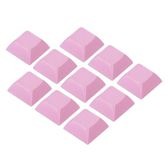 Uxcell 1U Blank Keycaps PBT Universal Keyboard Replacement Accessories for MX Mechanical Keyboard, Pink 10 Pack