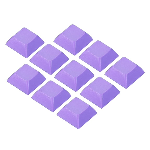 Uxcell 1U Blank Keycaps PBT Universal Keyboard Replacement Accessories for MX Mechanical Keyboard, Purple 10 Pack