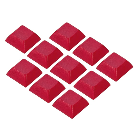 Uxcell 1U Blank Keycaps PBT Universal Keyboard Replacement Accessories for MX Mechanical Keyboard, Red 10 Pack