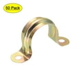thumbnail image 1 of Uxcell 1inch Iron 2 Holes Rigid Pipe Strap Tension Tube Clamp 50 Pack, 1 of 5