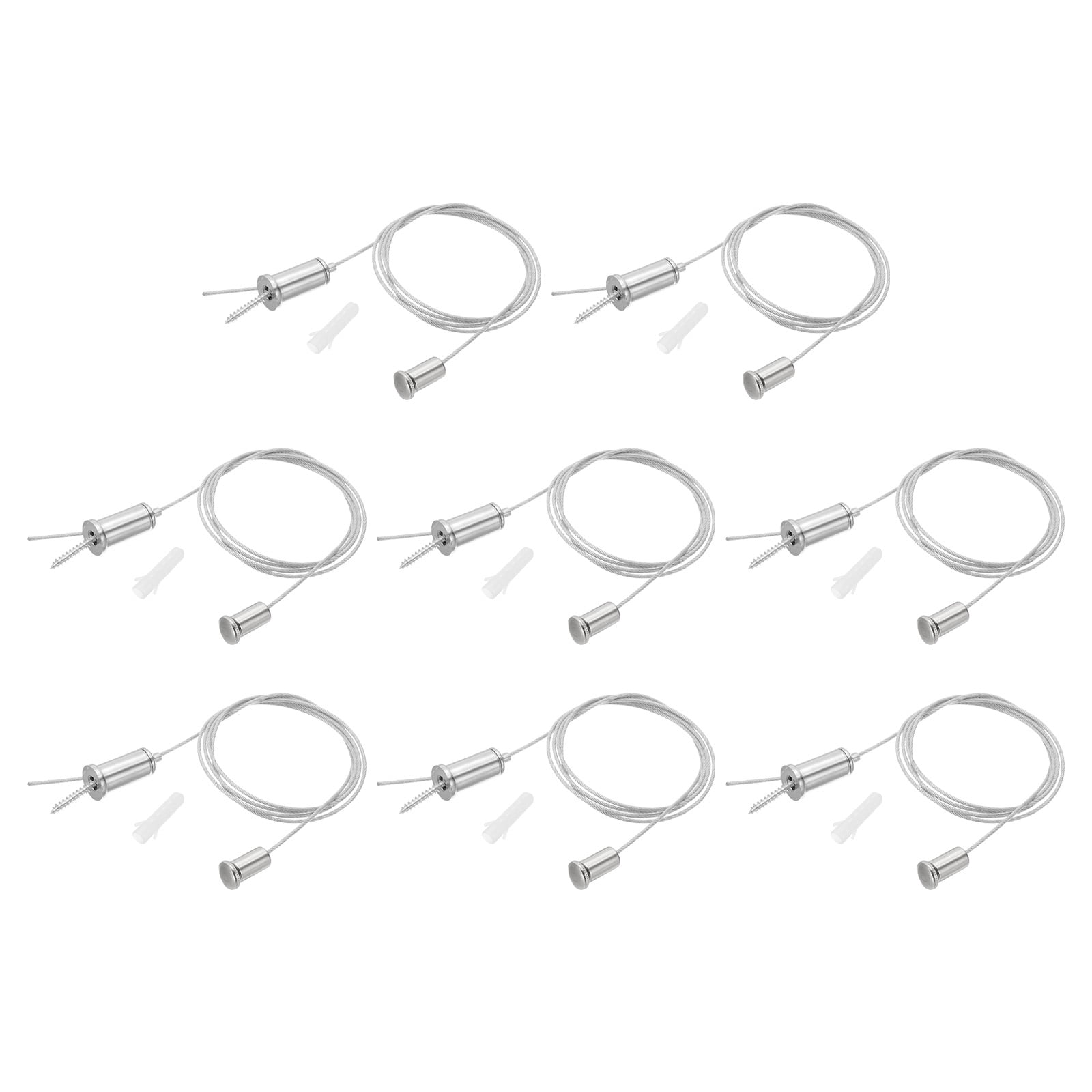 Uxcell 1m/3.3ft 8 Set Adjustable Ceiling Hanging Wire Cable Kit with ...