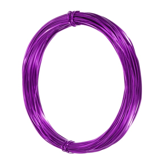 Uxcell 1mm Aluminum Craft Flat Wire,66Ft 0.5mm Thickness Bendable Metal Floral Jewelry Beading Armature Wire for Sculpting Armature DIY Jewelry Making, Purple