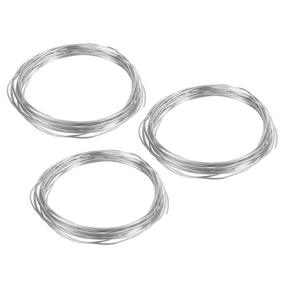 Uxcell 1mm Bonsai Training Wire Floral Wire Stems Anodized Aluminum Tree Wire 16.4 Feet Total Black 3 Roll