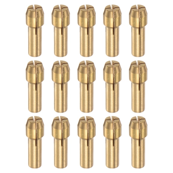 Uxcell 1mm Brass Drill Chucks Collet Bit Sets for Rotary Tools, 4.3mm Shank 15 Pack