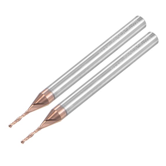 Uxcell 1mm Dia 4mm Shank Titanium Coated Carbide Straight Shank Twist Drill Bit 2 Pack