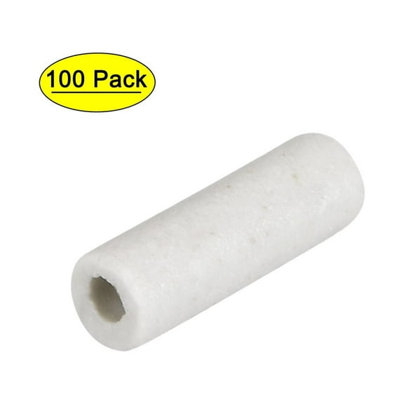 Uxcell 1mm Dia Ceramic Insulation Tube Single Bore Alumina Porcelain Pipe 100 Pcs