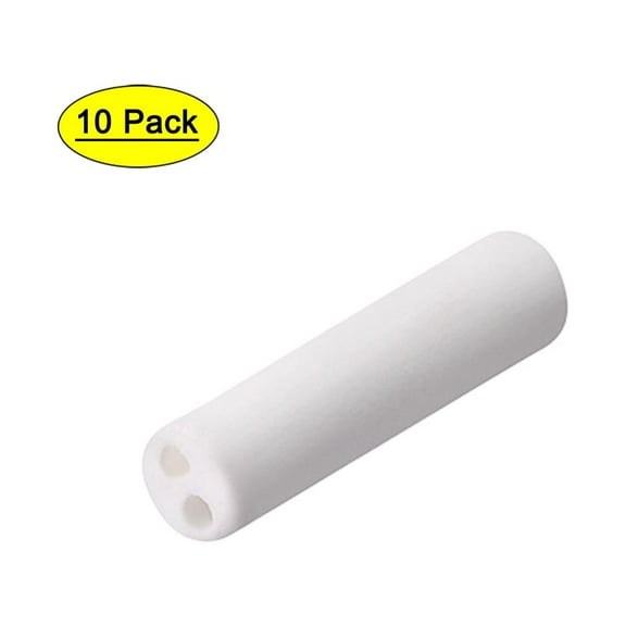 Uxcell 1mm Dia Ceramic Insulation Tube Twin Bore Alumina Porcelain Pipe 10 Pcs