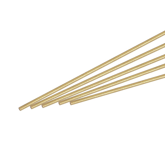 Uxcell 1mm Diameter 200mm Length Brass Solid Round Rod for DIY Craft 10pack