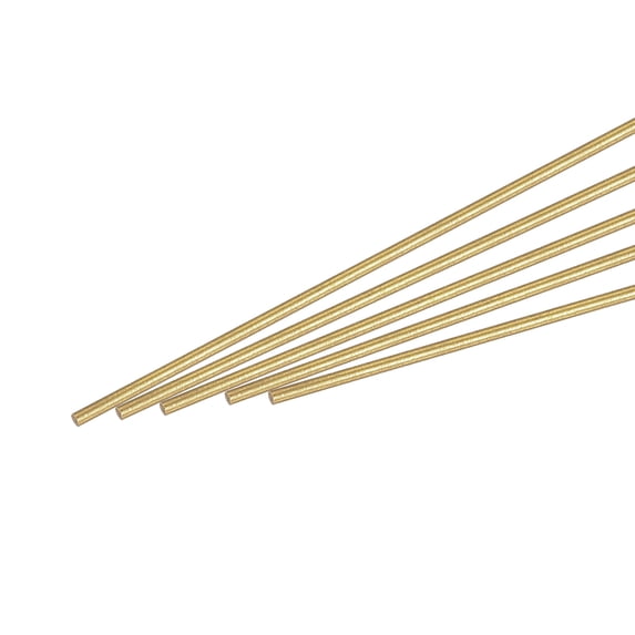 Uxcell 1mm Diameter 250mm Length Brass Solid Round Rod for DIY Craft 20pack