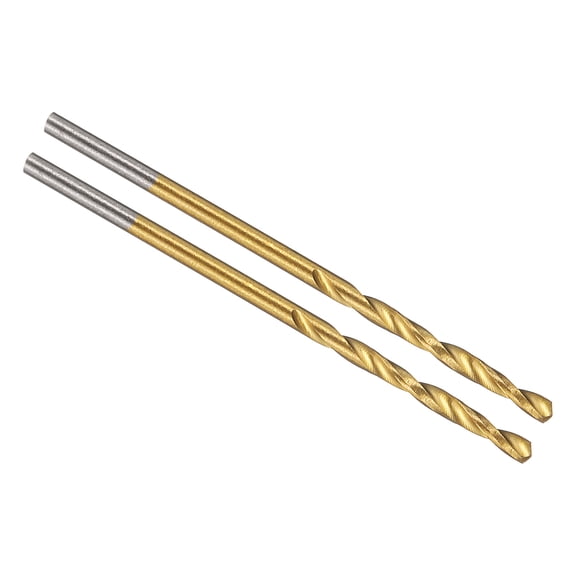 Uxcell 1mm Drill Bit, M42 8% Cobalt High-Speed Steel Jobber Straight Shank 135 Titanium Nitride (TiN) Coated for Hard Metal Stainless Steel - 2 Pack