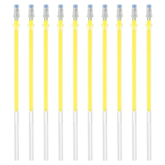 Uxcell 1mm Gel Pens Refills, 24 Pack  Fluorescence Metallic Ink Bold Point for Adults Coloring Books  , Yellow