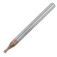 thumbnail image 1 of Uxcell 1mm Radius 4mm Shank 50mm Length HRC55 Carbide AlTiSin Coated Ball Nose End Mill, 1 of 6