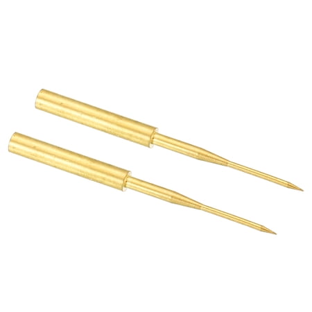 Uxcell 1mm Test Probe Pins, 2Pcs Copper Multimeter Test Extention Probe Pin Needle, Gold