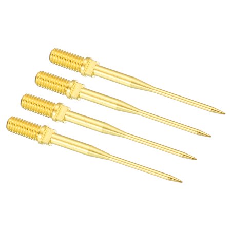 Uxcell 1mm Test Probe Pins, 4Pcs Copper Multimeter Test Extention Probe Pin Tip Needle, Gold