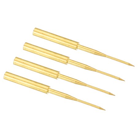 Uxcell 1mm Test Probe Pins, 4Pcs Copper Multimeter Test Extention Probe Pin Needle, Gold