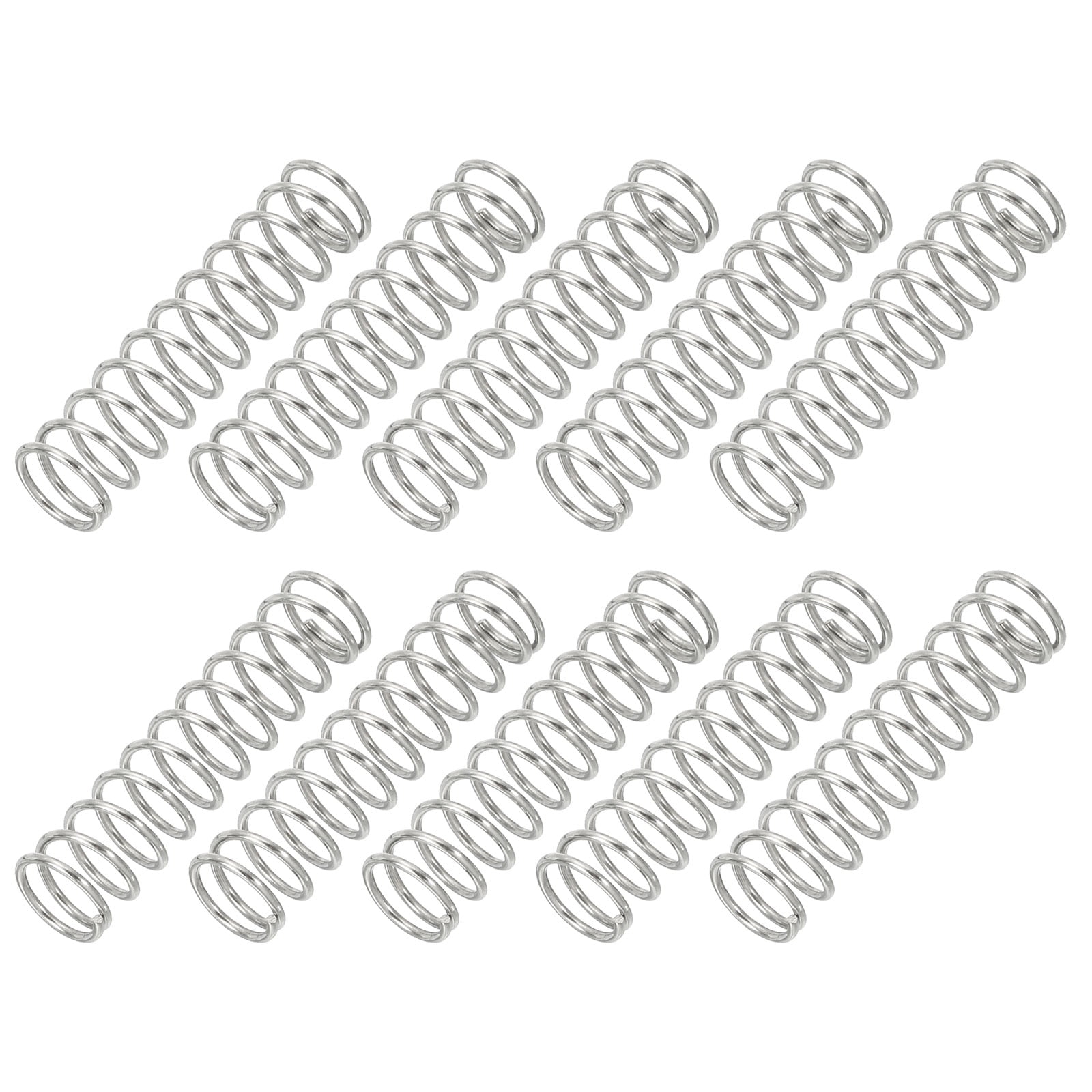 Uxcell 1mm Wire Dia x 10mm OD x 40mm L Compression Spring, 304 ...