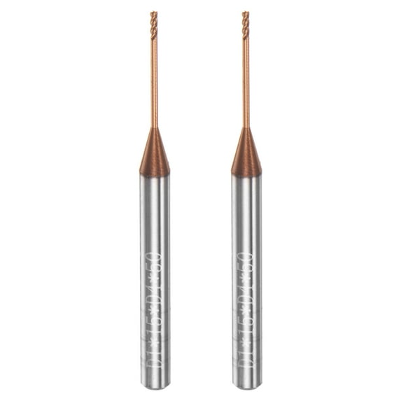 Uxcell 1mm x 15mm x 4mm x 50mm Solid Carbide 4 Flute Square End Mill Cutter AlTiSin Coated 2 Pack