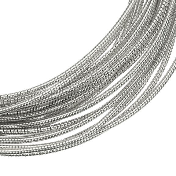 Uxcell 1mm x 98" Brass French Wire for Embroidery DIY Craft Gray, Metallic Spiral Cord, Flexible Embroidery Wire for Jewelry Making Sewing Garment Decoration