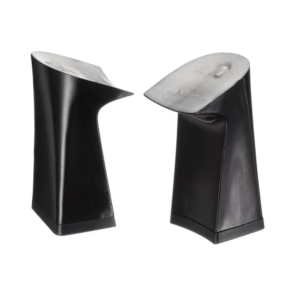 Uxcell 1pair Heel Repair Replacement 1.77"x3.23" High Chunky Heel DIY for Women Shoe, Black