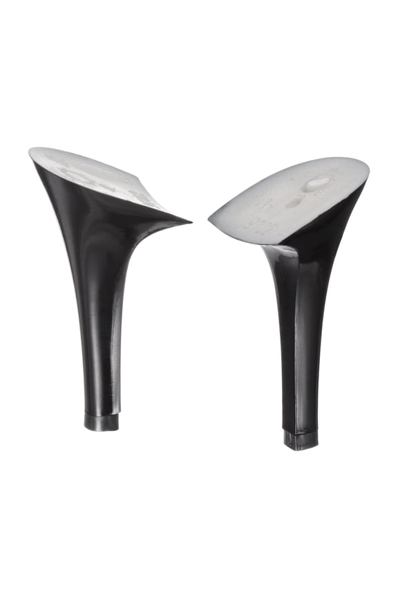 1pair Heel Repair Replacement 1.77"x3.54" High Stiletto Heel DIY for Women Shoe, Black