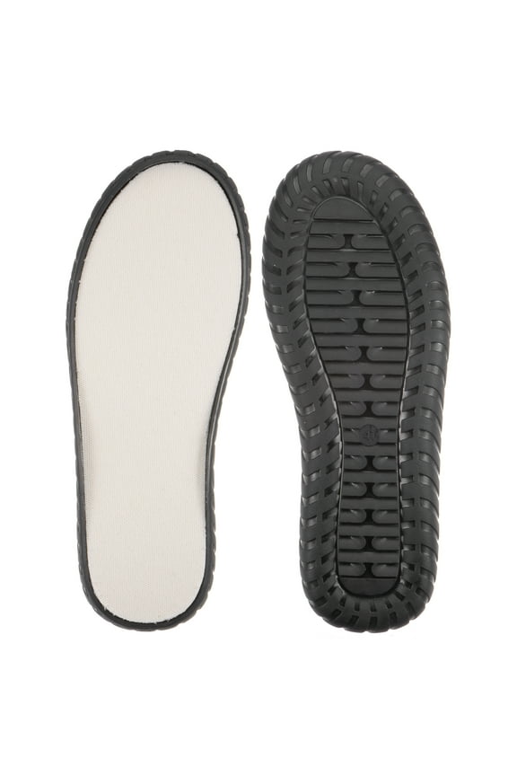 1pair Shoes Outer Soles Pad US Size 8.5 Non Slip Mesh Mat Woven Protector Bottom for DIY Slipper Sandals, Black