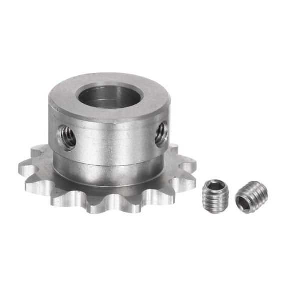 Uxcell 1pcs Sprocket Type B Hub 10mm Bore, 1/4-Inch Pitch, 13 Teeth Stainless Steel Single Strand Roller Sprocket