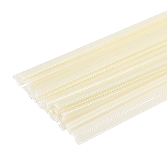 Uxcell 1set(50pcs) ABS Plastic Welding Rods 8inch Welding Strips Welder Rods for Car Bumper Kayak Daily Repair Plastic Welder Car Bumpers, Beige