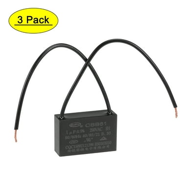 250vac 50/60Hz HQRP 2-Pack Ceiling Fan Capacitor CBB61 5uf 2-Wire Cbb61 Capacitor - Foto 4