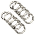 thumbnail image 1 of Uxcell 1x0.71x0.16'' Round  Spring Gate O Ring Snap Clip Buckle Zinc Alloy Silver Tone 10pcs, 1 of 5