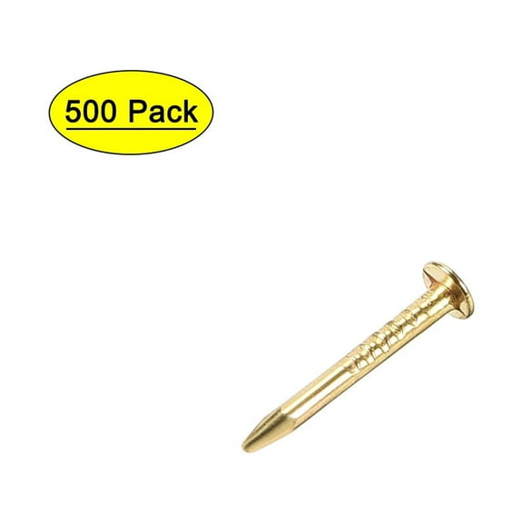 Uxcell 1x10mm Tiny Nails Iron Copper Plating Gold Tone 200 Pack