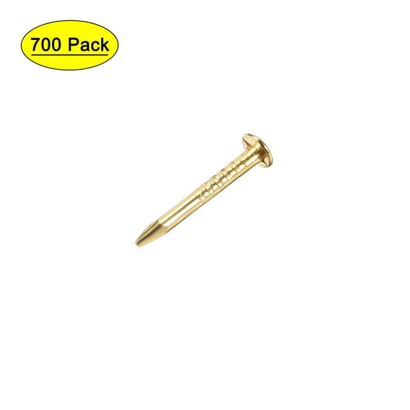 Uxcell 1x10mm Tiny Nails Iron Copper Plating Gold Tone 700 Pack