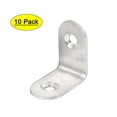 thumbnail image 1 of Uxcell 1x1x0.59" 2 Holes Corner Brace Joint Angle Bracket Support Metal 10pcs, 1 of 4